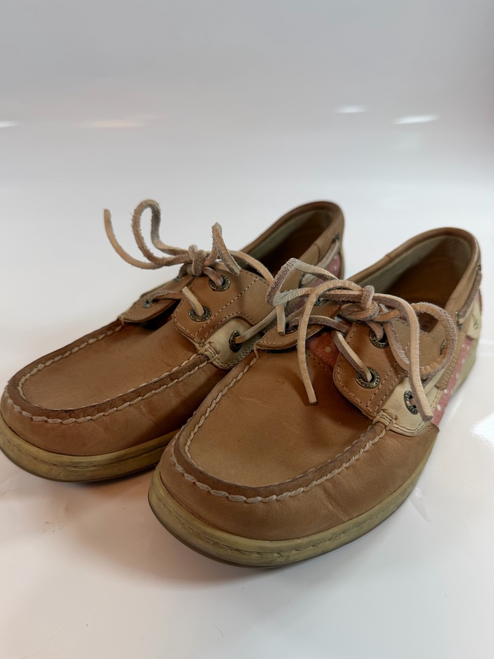 Sperry Top Sider Leather Boat Shoes in Tan